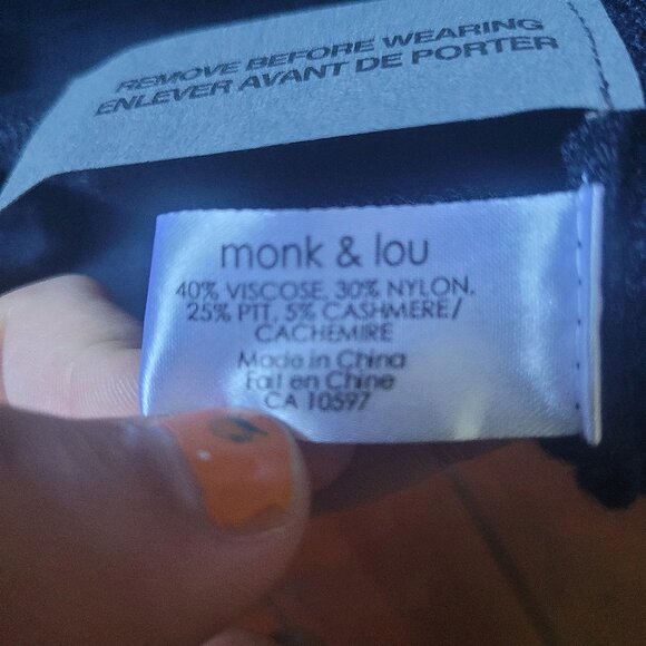 NWT Navy Long Belted Cardi, sz Medium - Picture 10 of 10